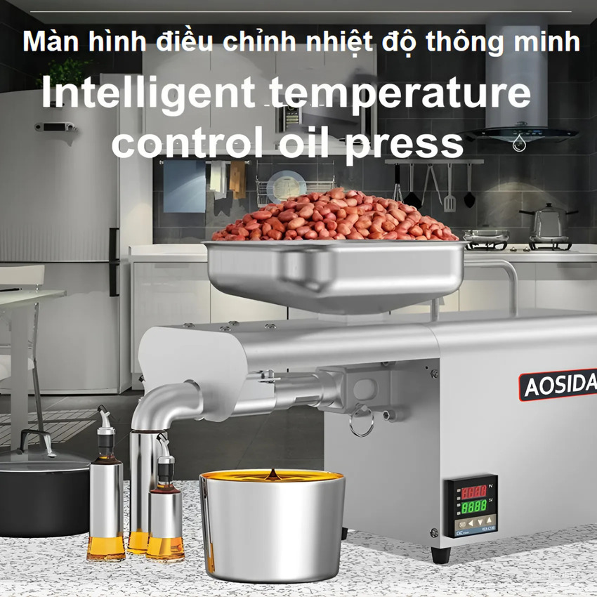 Máy ép dầu thực vật NÓNG - LẠNH dùng trong gia đình. Thương hiệu Anh Quốc cao cấp AOSIDA - A250. Hàng chính hãng