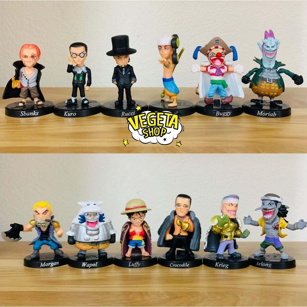 Mô hình One Piece - Luffy Rucci Kuro Shanks Buggy Enel Crocodile Wapol Moriah Along Morgan Krieg Anime - Cao 4~5cm