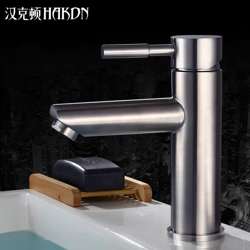 Vòi Rửa Mặt TRÒN Lavabo Nóng Lạnh INOX 304