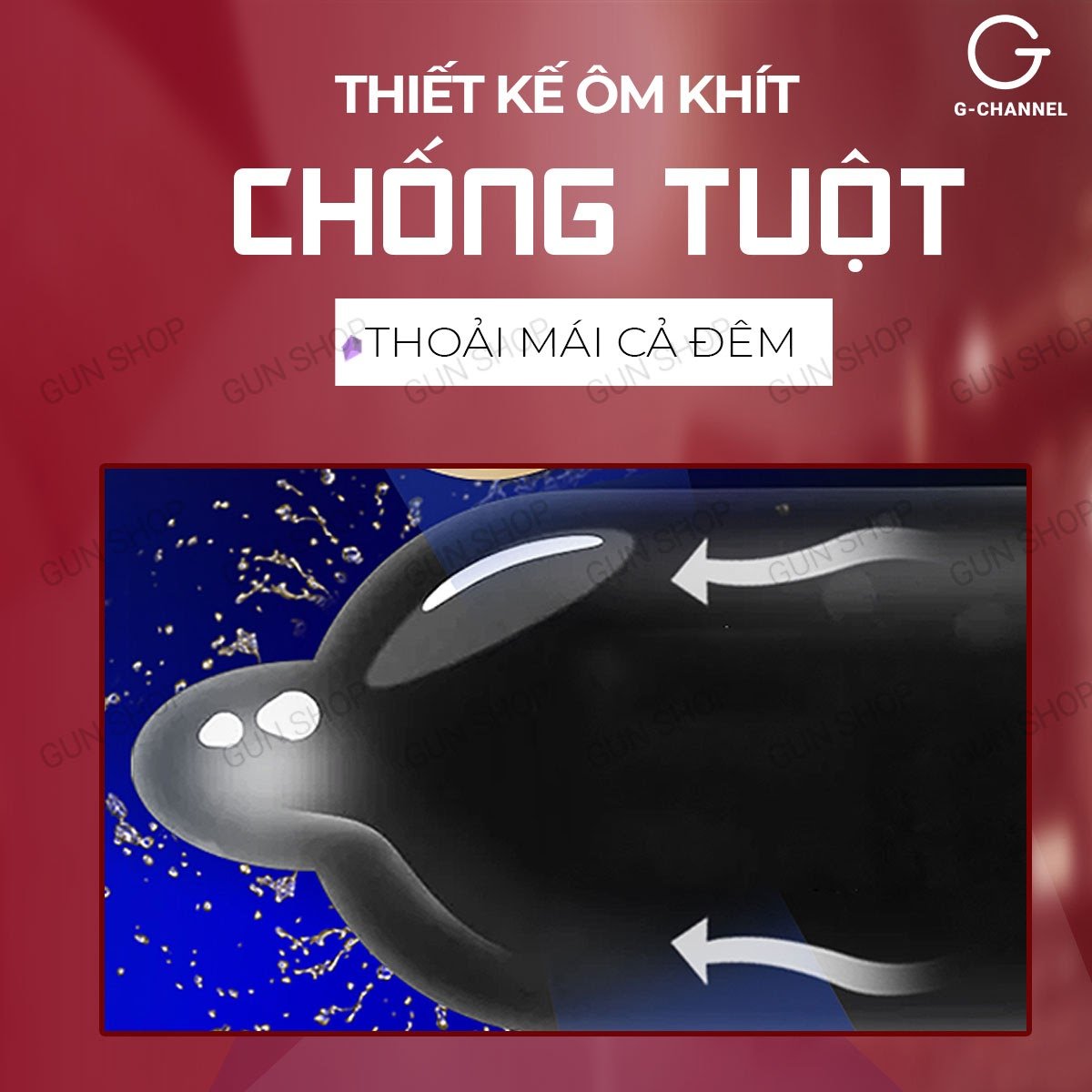 Bao cao su OKHQ - Hương dâu kèm 1 chiếc BCS Gun Super Thin