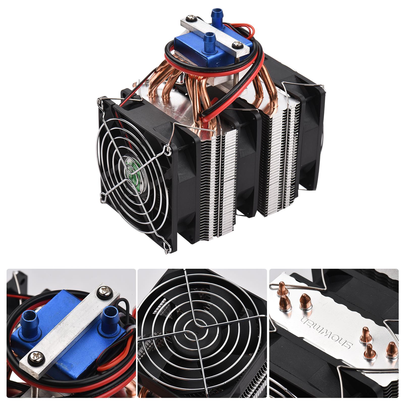 Máy làm lạnh bể cá bán dẫn công suất cao 180W Tủ lạnh 12V Máy nước làm mát Máy làm lạnh nước Máy làm lạnh bể cá với 6 ống đồng tản nhiệt cho bể cá 40 lít