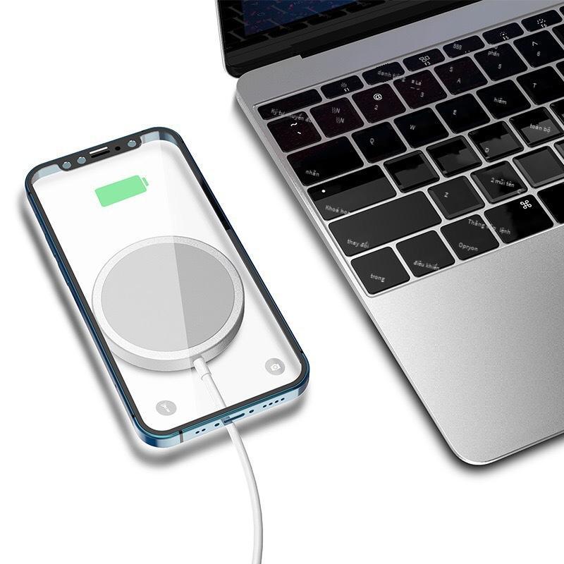Sạc không dây hút từ tính MagSafe mới sạc nhanh 15W phù hợp với tất cả các dòng điện thoại iphone mẫu hot