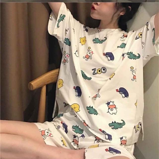 Đồ bộ 3D nữ in cá