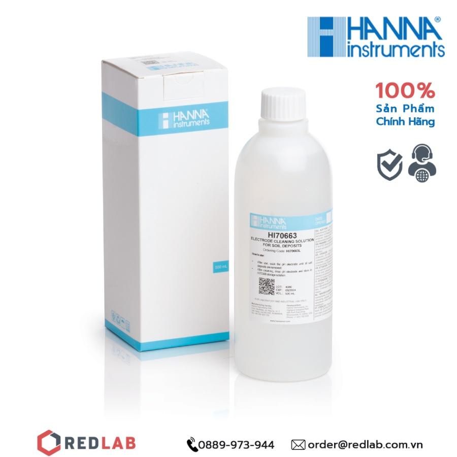 Dung dịch rửa điện cực trong đất trồng nông nghiệp Hanna HI70663L