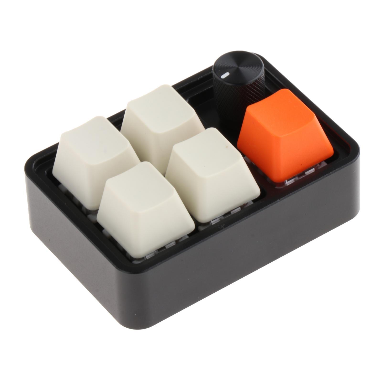 Five Keys Mechanical Keyboard with USB Cable with PBT Keycap Gaming Keypad Keypad