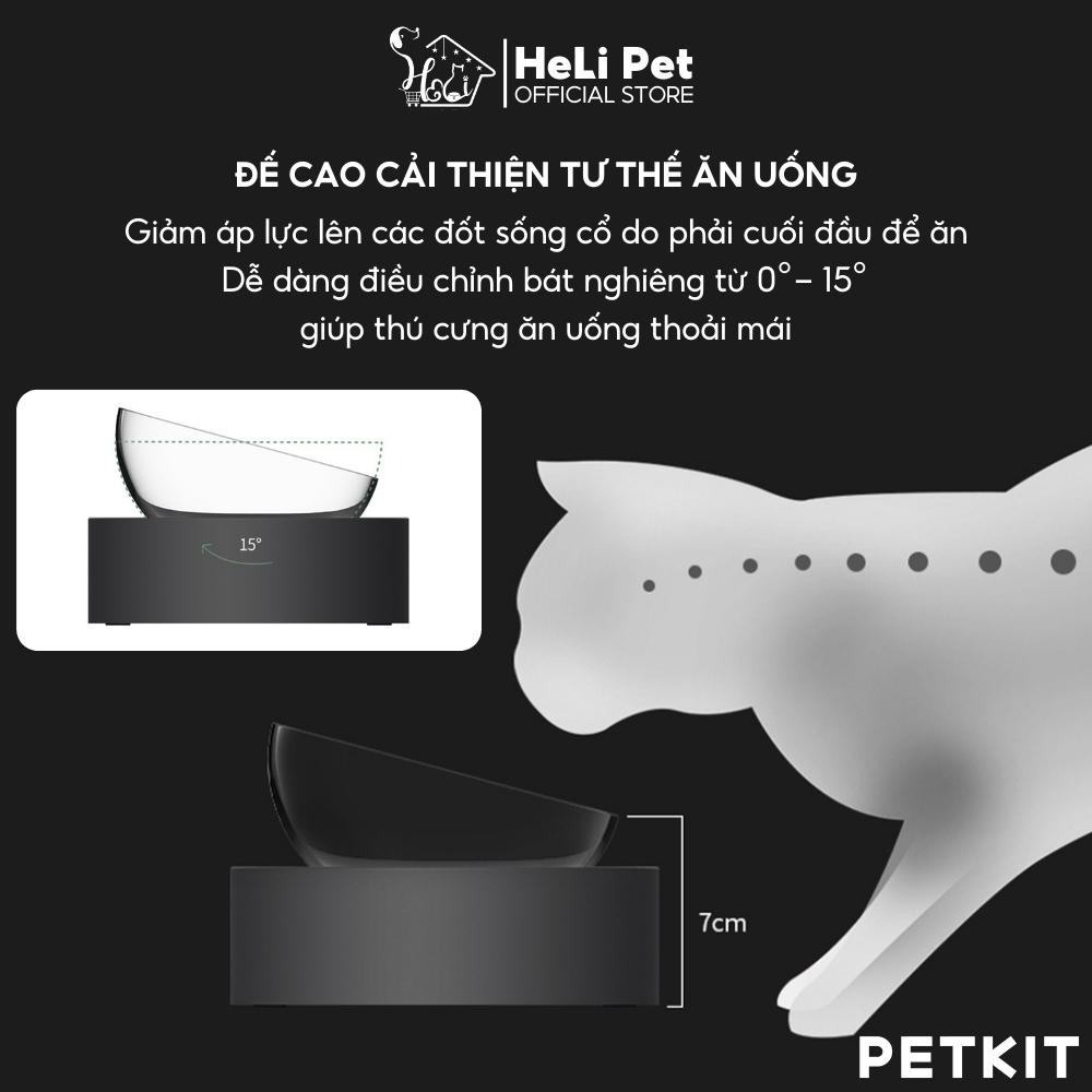 Bát ăn đôi inox chống gù lưng Petkit- HeLiPet