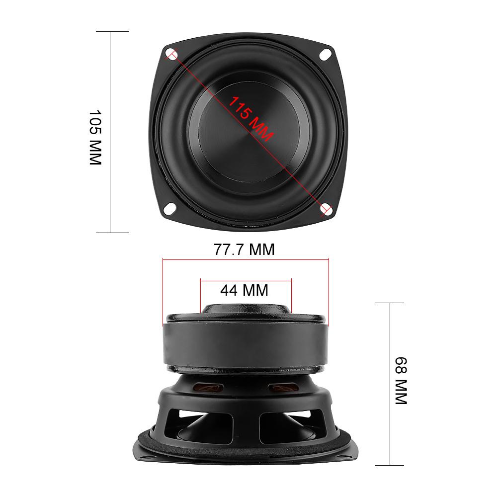 Aiyima 1 4 Inch Loa Trầm Âm Thanh Loa Chống Nước Bass Âm Thanh Hifi Âm Nhạc Loa Siêu Trầm Altavoz 4 8 Ohm 100W Rạp Hát Tại Nhà Loa Color: 8 ohm Square