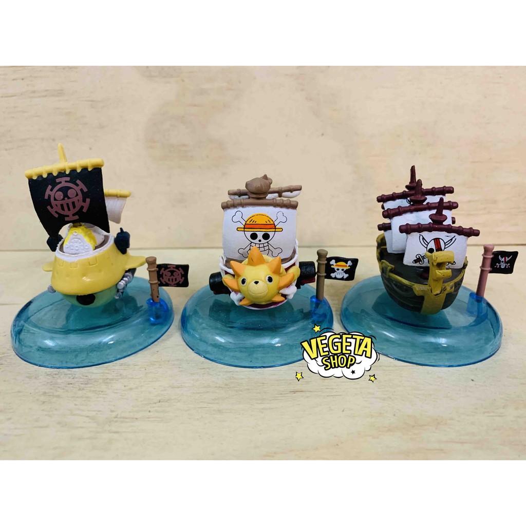 Mô hình One Piece - Set 6 tàu hải tặc One Piece - Thousand Sunny Law Submarine Smoker Marine Ship - Cao 5,5~7,5cm