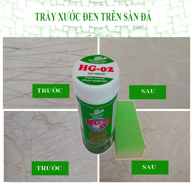 Bột tẩy inox cháy axit ố bẩn HG-02  Stain Remover 350gr