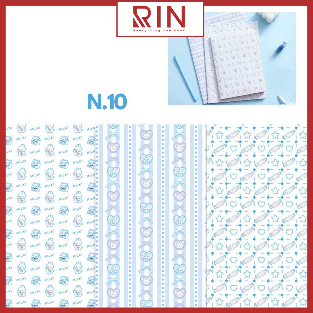Giấy bọc sách vở / Giấy gói quà / giấy bao tập / giấy bao vở học sinh, sinh viên size A4, B5, A5 cao cấp – 24 cuốn