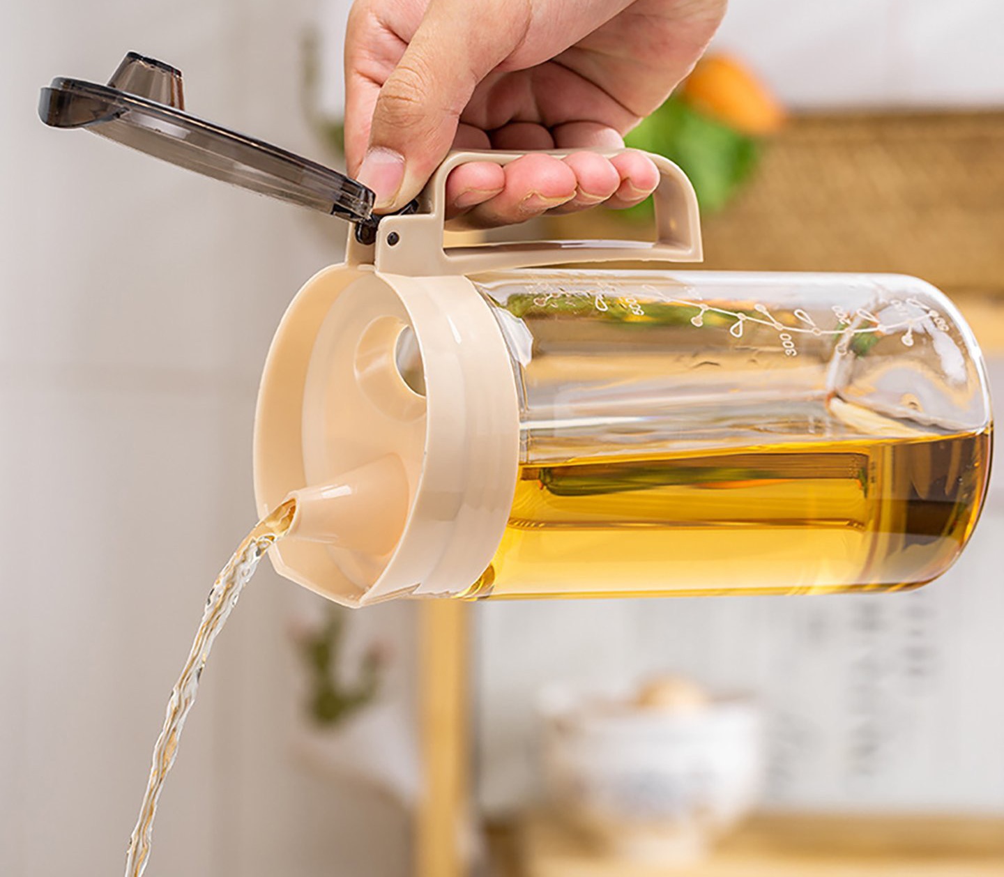 Bình Dầu Thuỷ Tinh 800ml THỦY TINH NẮP KÍN RÓT DẦU ĂN - GIA VỊ - NƯỚC CHẤM TIỆN DỤNG