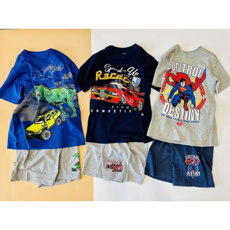 Bộ cotton ngắn tay cho bé trai 4-14 tuổi