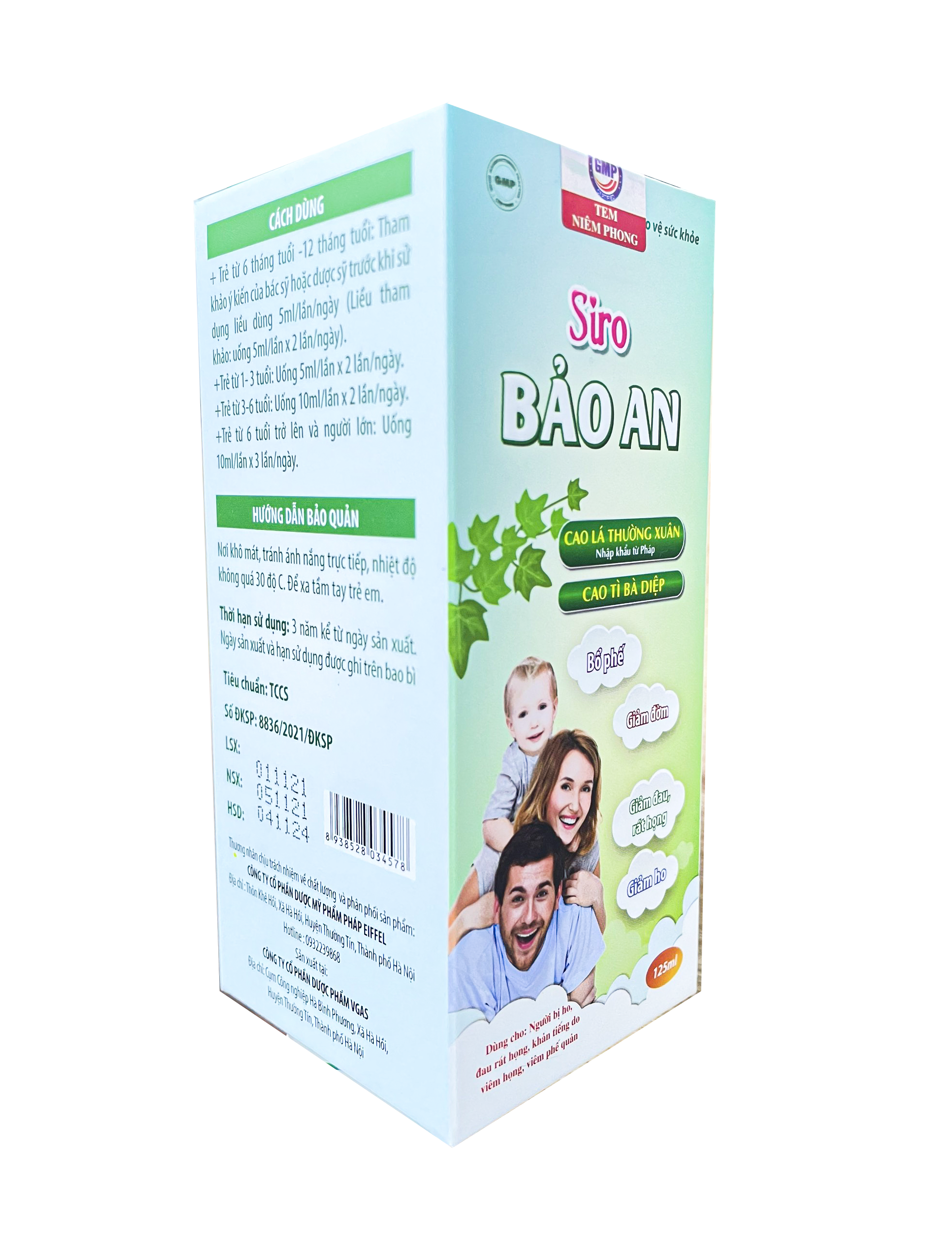 Siro Ho Bảo An Hỗ Trợ Giảm Ho Đờm Đau Rát Họng - Chai 125ml