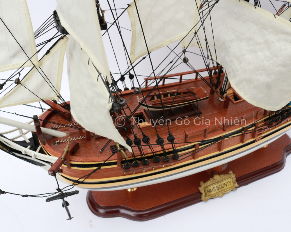 Mô Hình Thuyền Gỗ Phong Thủy Dạng Thuyền Cổ HMS BOUNTY PAINT Chính Hãng Hàng Xuất Khẩu Chất Lượng Cao
