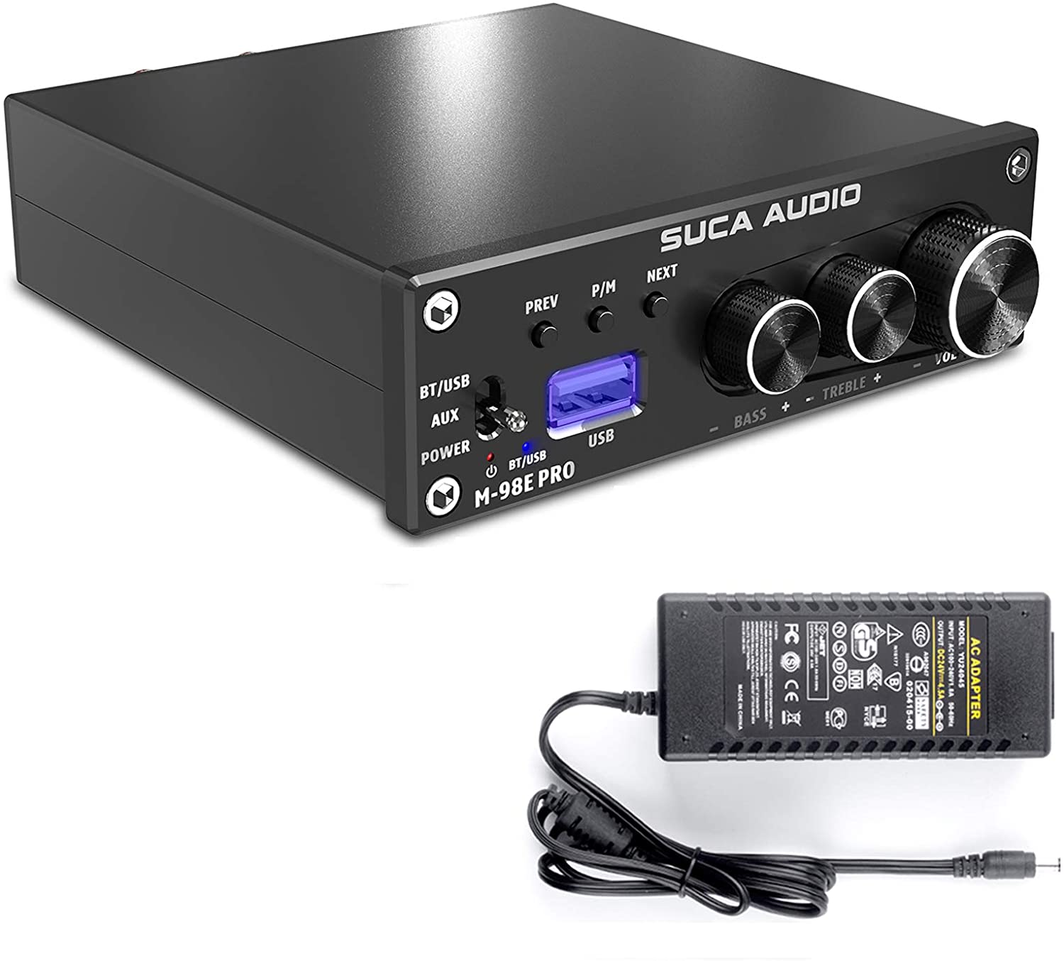 SUCA AUDIO M98E PRO - Amply nghe nhạc mini kiêm bộ giải mã âm thanh chất lượng cao- Tặng USB chứa nhạc lossless - Công suất 160w/kênh - Hàng chính hãng