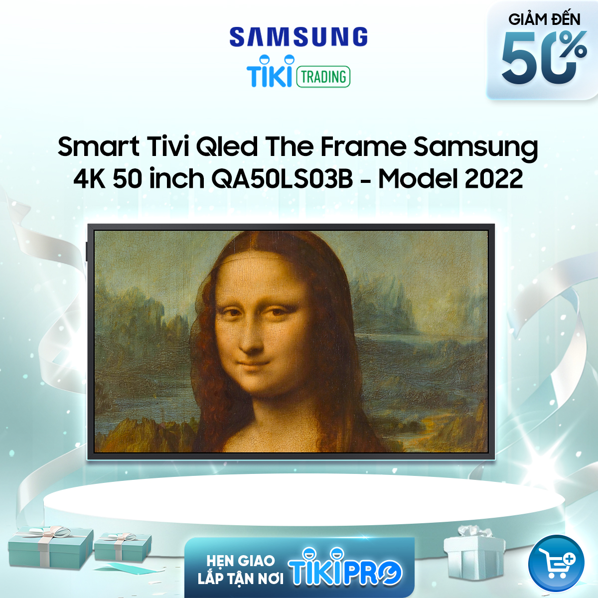Smart Tivi QLED The Frame Samsung 4K 50 inch QA50LS03B - Model 2022