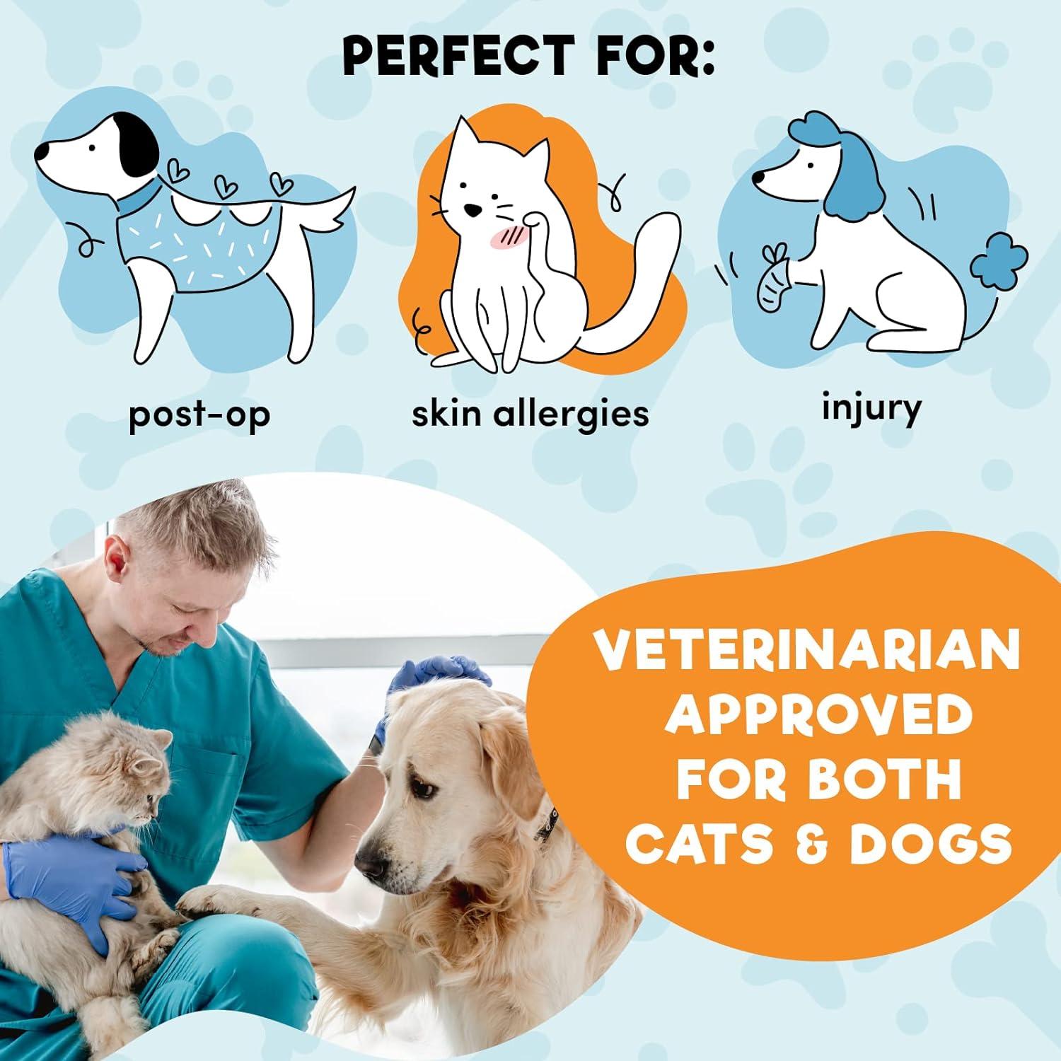 Cổ áo bơm hơi bảo vệ cho chó và mèo - Cổ áo phục hồi thú cưng mềm không chặn tầm nhìn