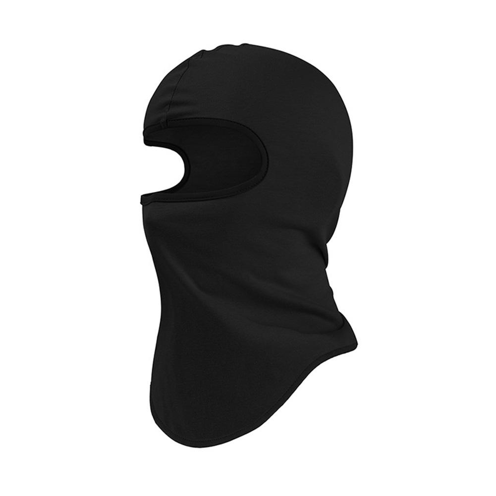 Balaclavas Mùa đông Màng ấm áp khăn quàng cổ dày và mũ xe đạp xe đạp mặt che mặt mặt nạ Ski mũ cổ áo trượt mũ bảo hiểm Color: Black Thin Polyester