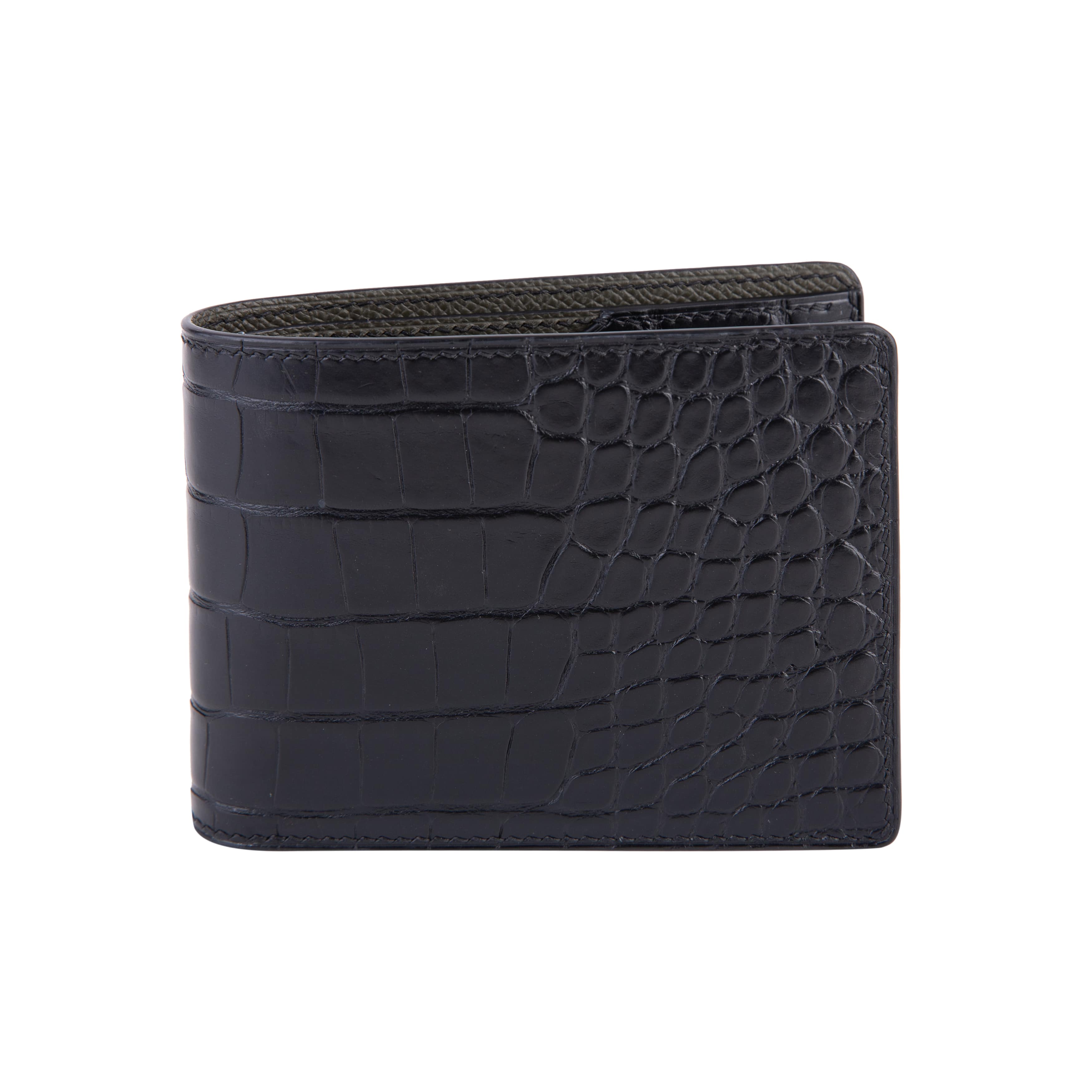 Ví nam da cá sấu lớn quý phái BSB Leather Đen BSB1081