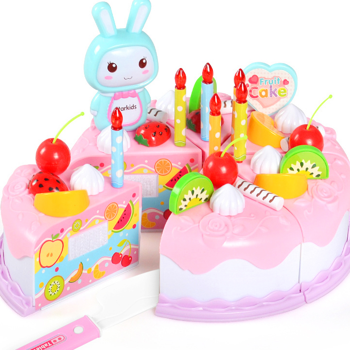 Đồ chơi bánh kem sinh nhật cao cấp 37 chi tiết bằng nhựa ABS nguyên sinh an toàn làm quà tặng sinh nhật cho bé yêu – DC031