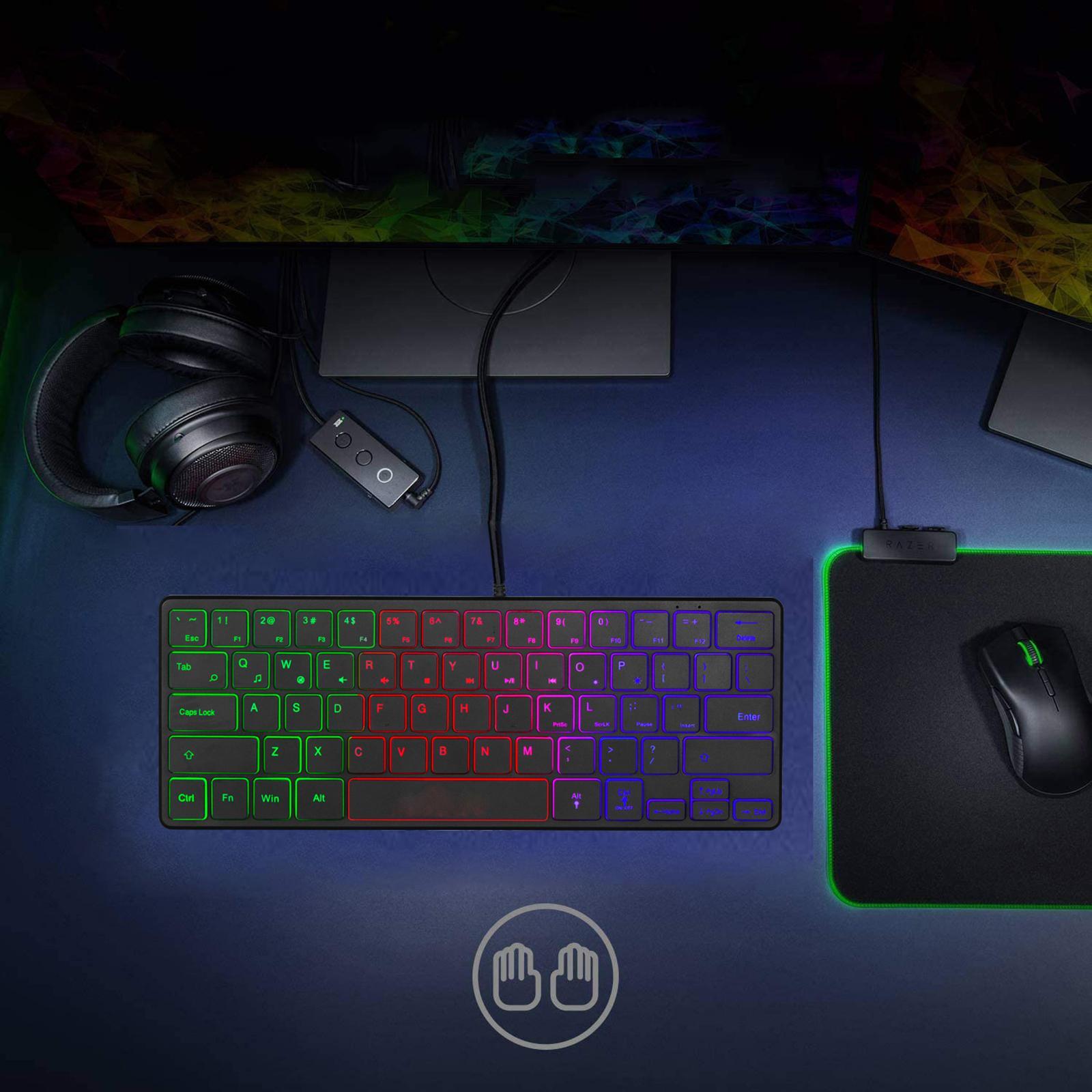 Gaming Keyboard Mini Compact USB Illuminated Windows