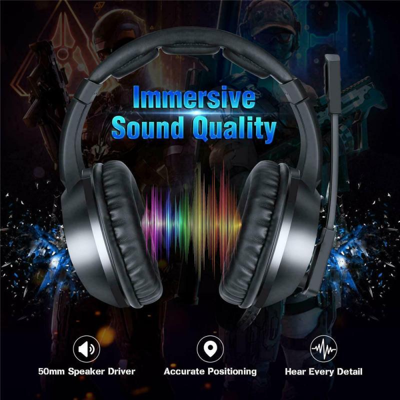 3.5Mm LED Game Thủ Tai Nghe Cho Máy Tính PS4 PS5 Fifa 21 Tai Nghe Chơi Game Bass Stereo Máy Tính Có Dây Tai Nghe mic Quà Tặng