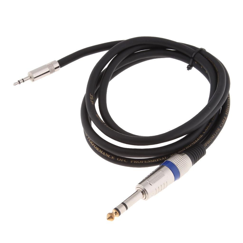 3.5mm to 6.35mm Adapter Audio Cable Cord for Mixer Amplifier Guitar