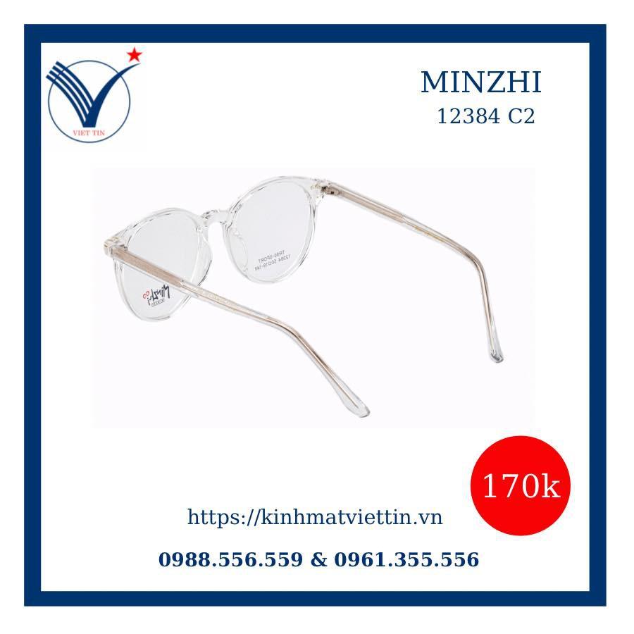 Gọng Kính 0 Độ MINZHI Chất Nhựa Màu Omber Siêu Hot Hit 12384