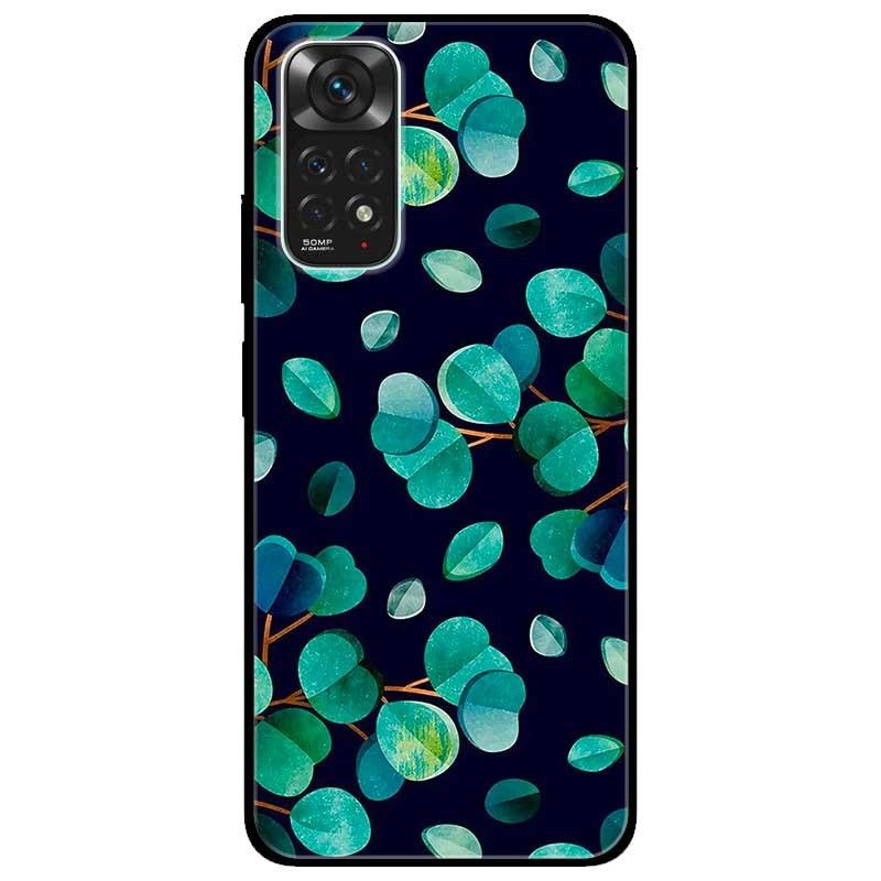Ốp lưng dành cho Xiaomi Redmi Note 11 4G - Hoạ Tiết Lá Cây Nền Đen