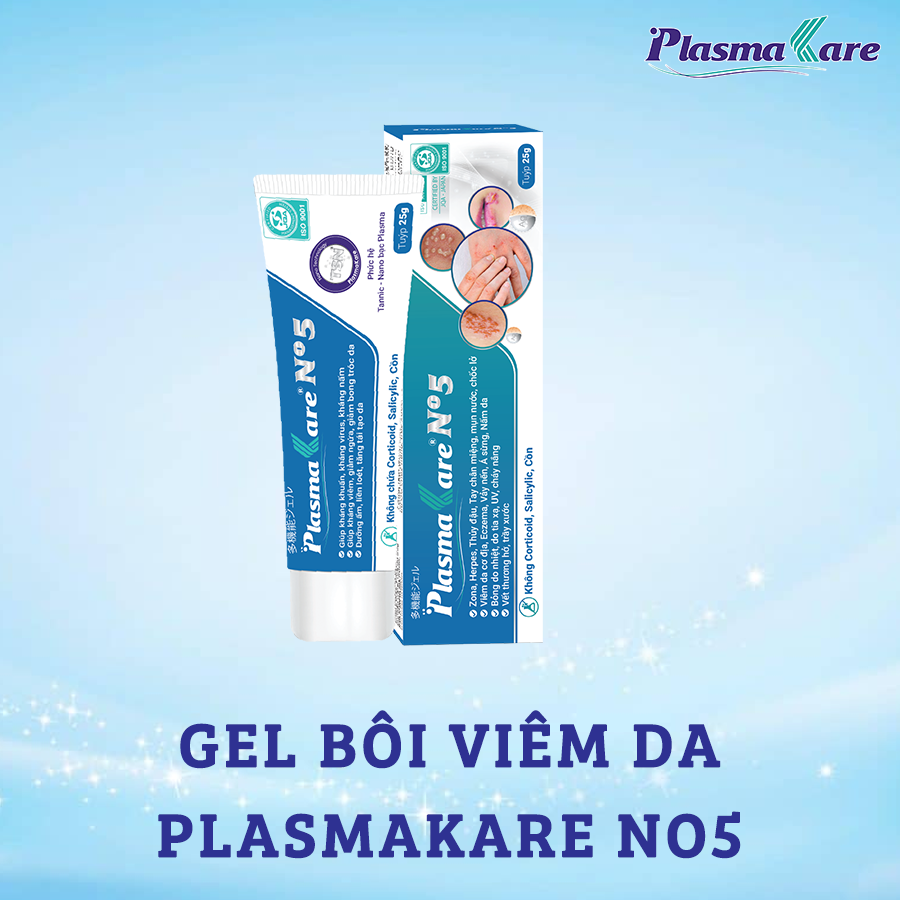 Kem bôi da Nano bạc cho viêm da cơ địa, viêm da tiếp xúc, muỗi và côn trùng đốt Plasmakare No5