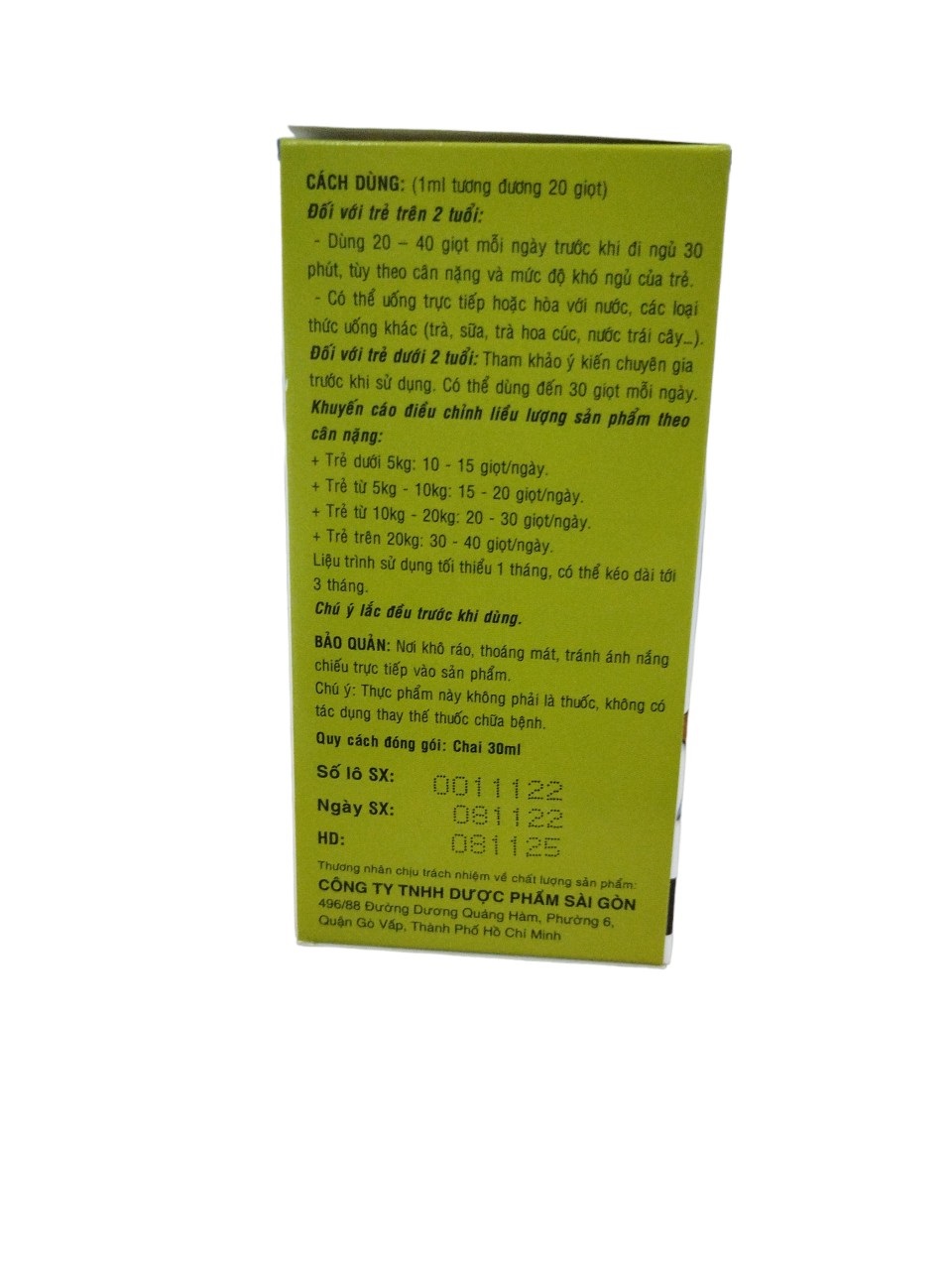 Siro ngủ ngon cho bé Doremi Chai 30ml - Châu Ngân Pharma