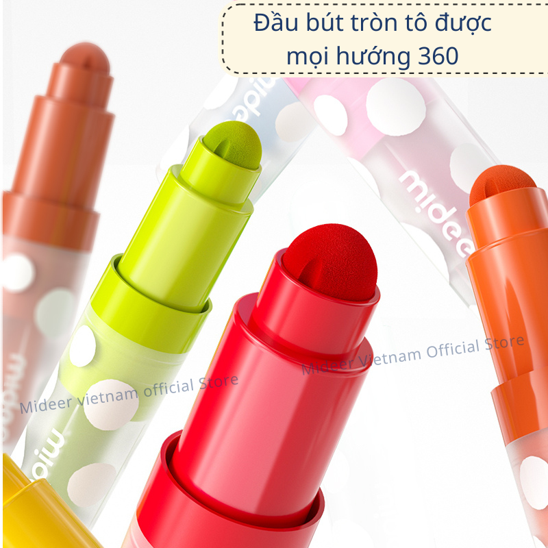 Bút màu dạ nước Mideer Round-tip Washable Marker, Bút chấm màu đồ dùng học tập cho bé