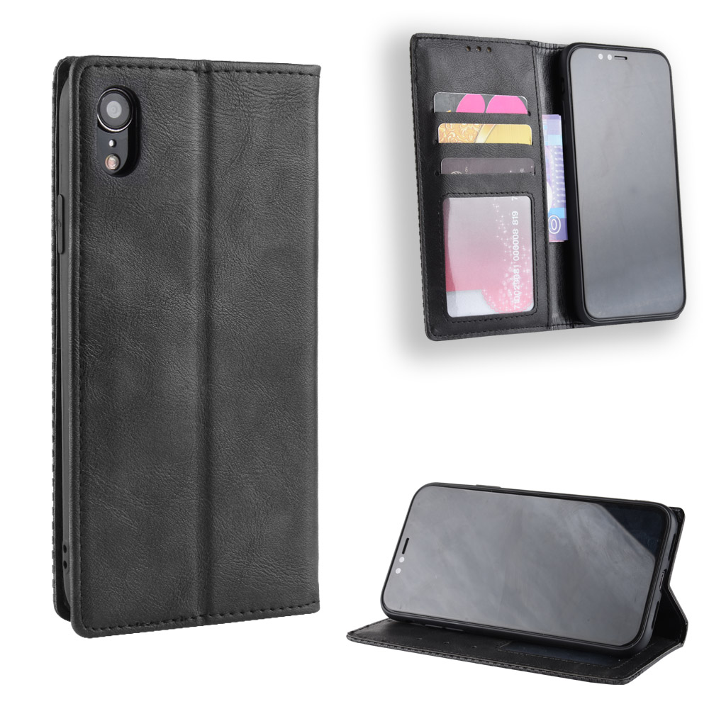 Bao da dạng ví, nam châm dành cho iPhone Xr Luxury Leather Case - Hàng nhập khẩu