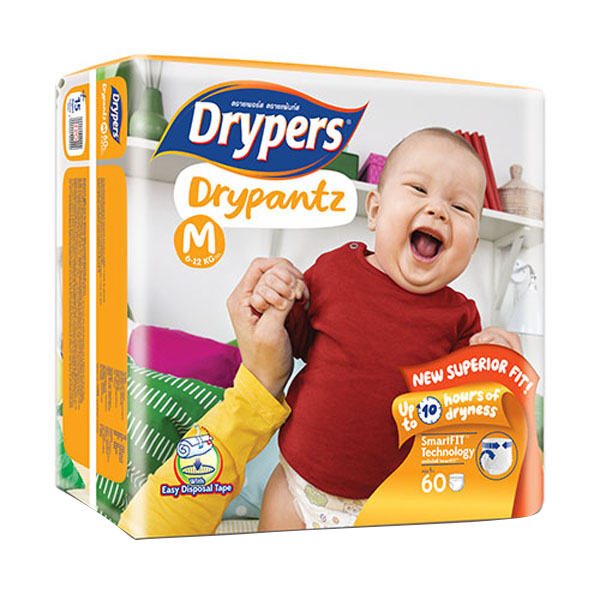 Tã quần trẻ em Drypers Drypantz M 60 miếng (6 - 12kg)