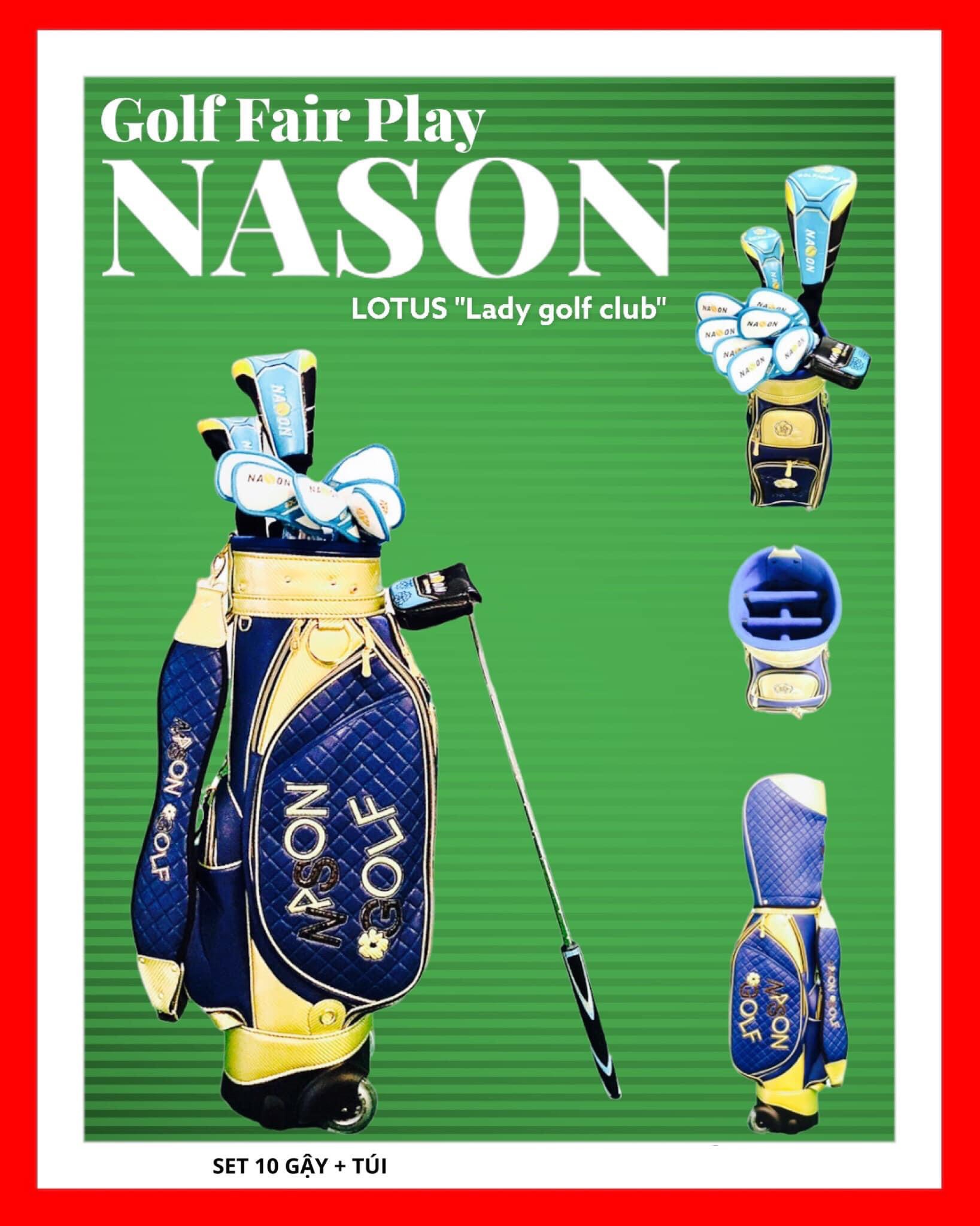 BỘ GẬY GOLF NỮ FAIRPLAY GF-01 (10 gậy + túi golf + 10 cover) | NASON