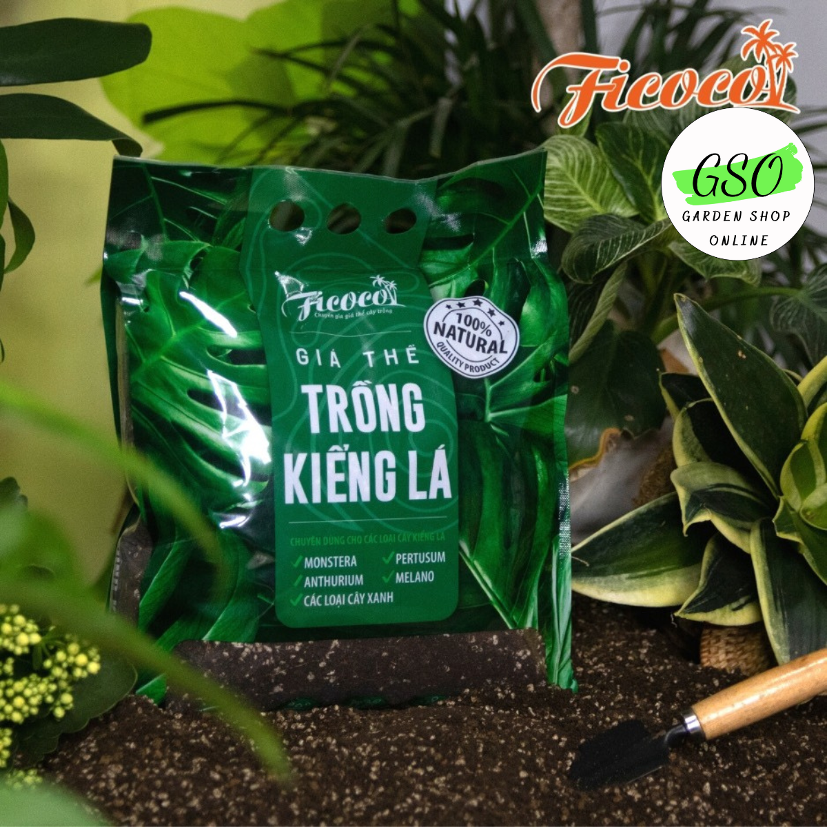 ĐẤT TRỒNG - GIÁ THỂ TRỒNG KIỂNG LÁ 7L 1.6KG - FICOCO
