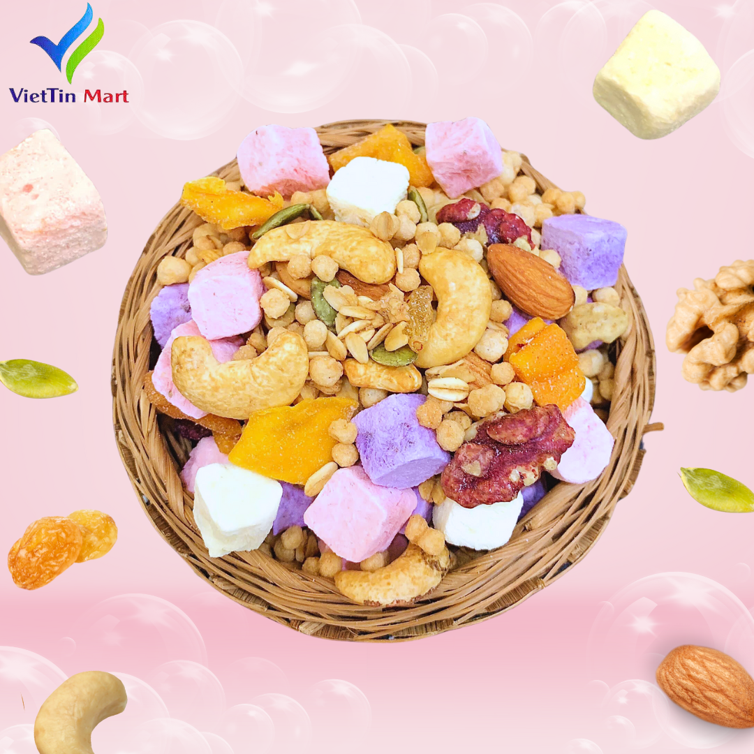 Granola Sữa Chua Yến Mạch Nổ Không Đường 500g VietTin Mart
