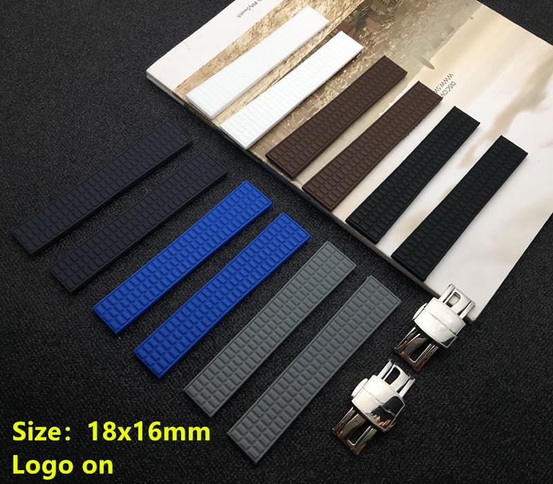 Dây Đeo Đồng Hồ 18Mm Cao Su Mềm Dây Đeo Đồng Hồ Silicone Cho Patek Dây Đeo Cho Philippe Dây Nữ Aquanaut 5067A 491PTK Dụng Cụ Logo trên