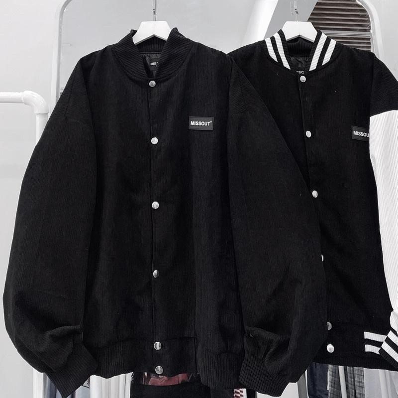 Áo Bomber chữ Miss màu đen unisex ảnh thật bên SSSTore