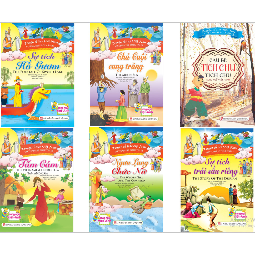 Sách - Combo 26 cuốn Truyện cổ tích Việt Nam - Song ngữ Việt Anh (321k) - ndbooks