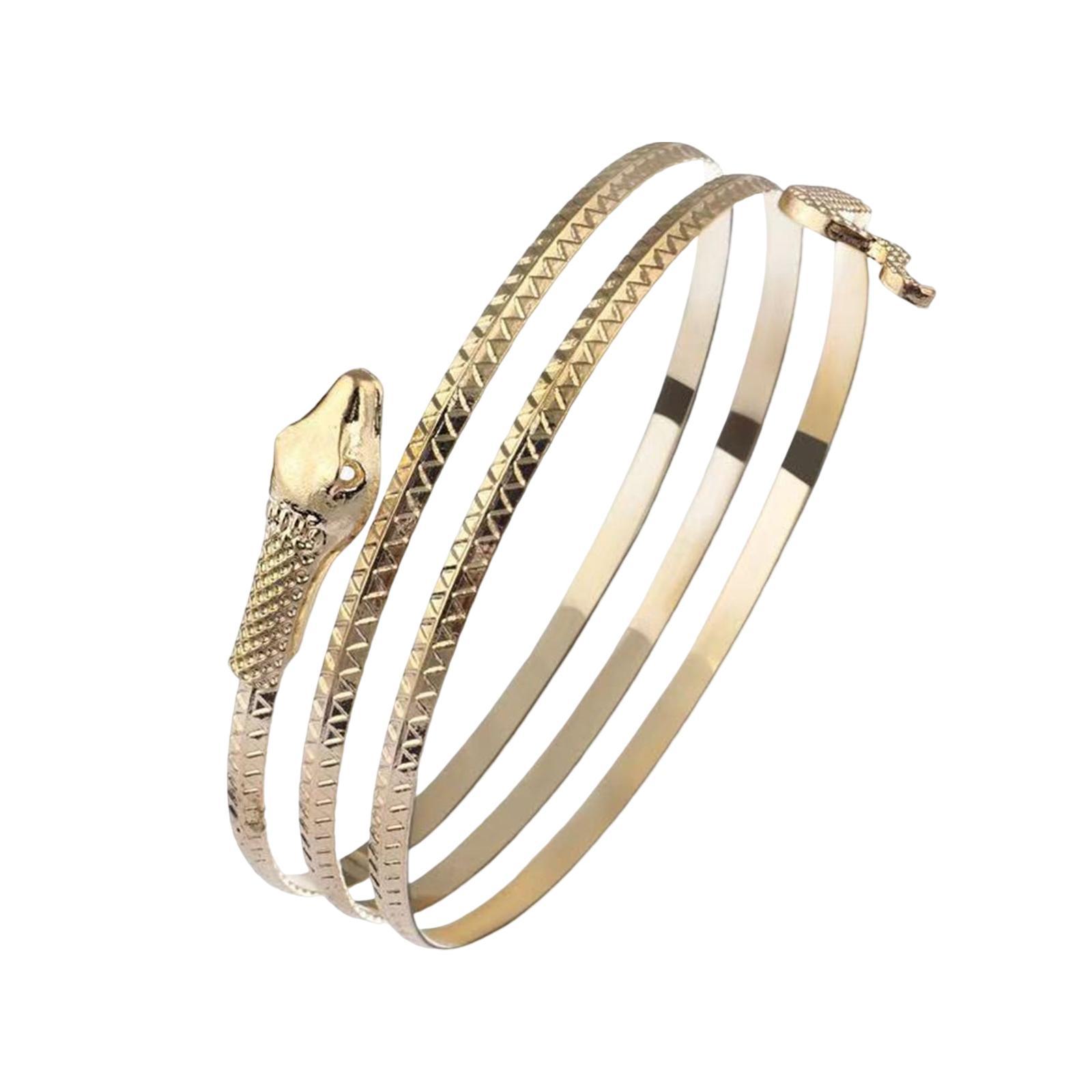 Retro Snake Shape Bracelet Bangle Hip Hop Jewelry Collection for Biker