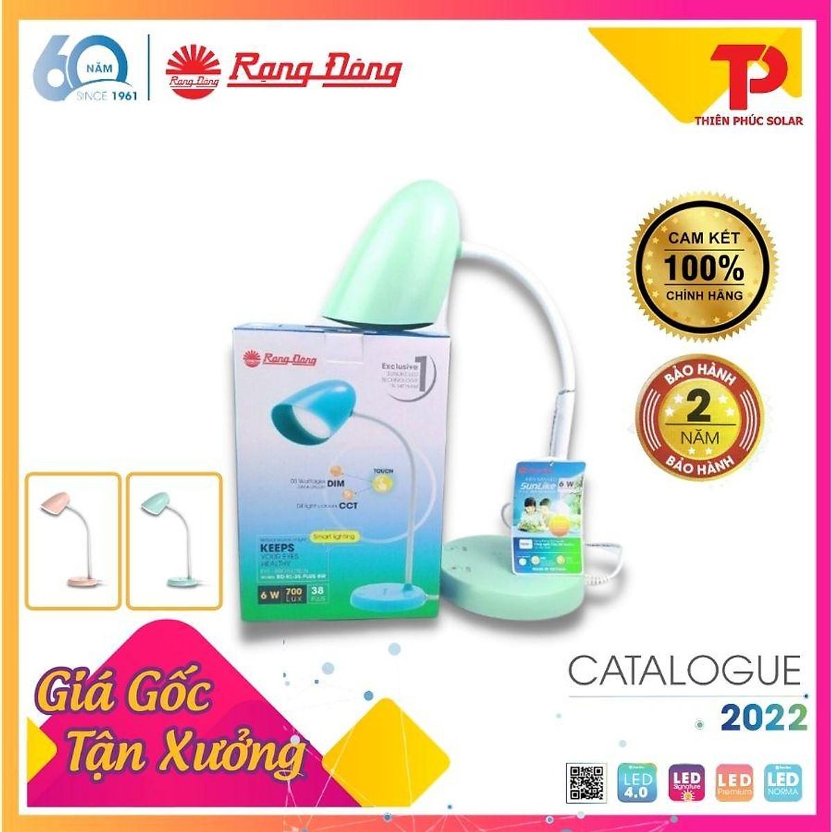 Đèn bàn bảo vệ thị lực Rạng Đông Model: RD-RL-38.PLUS 6W - Hồng cam