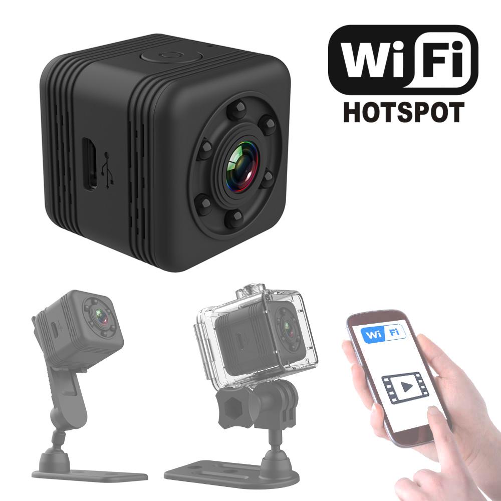 Camera VGA Mini Sport với Vision Night và hộp chống thấm nước.