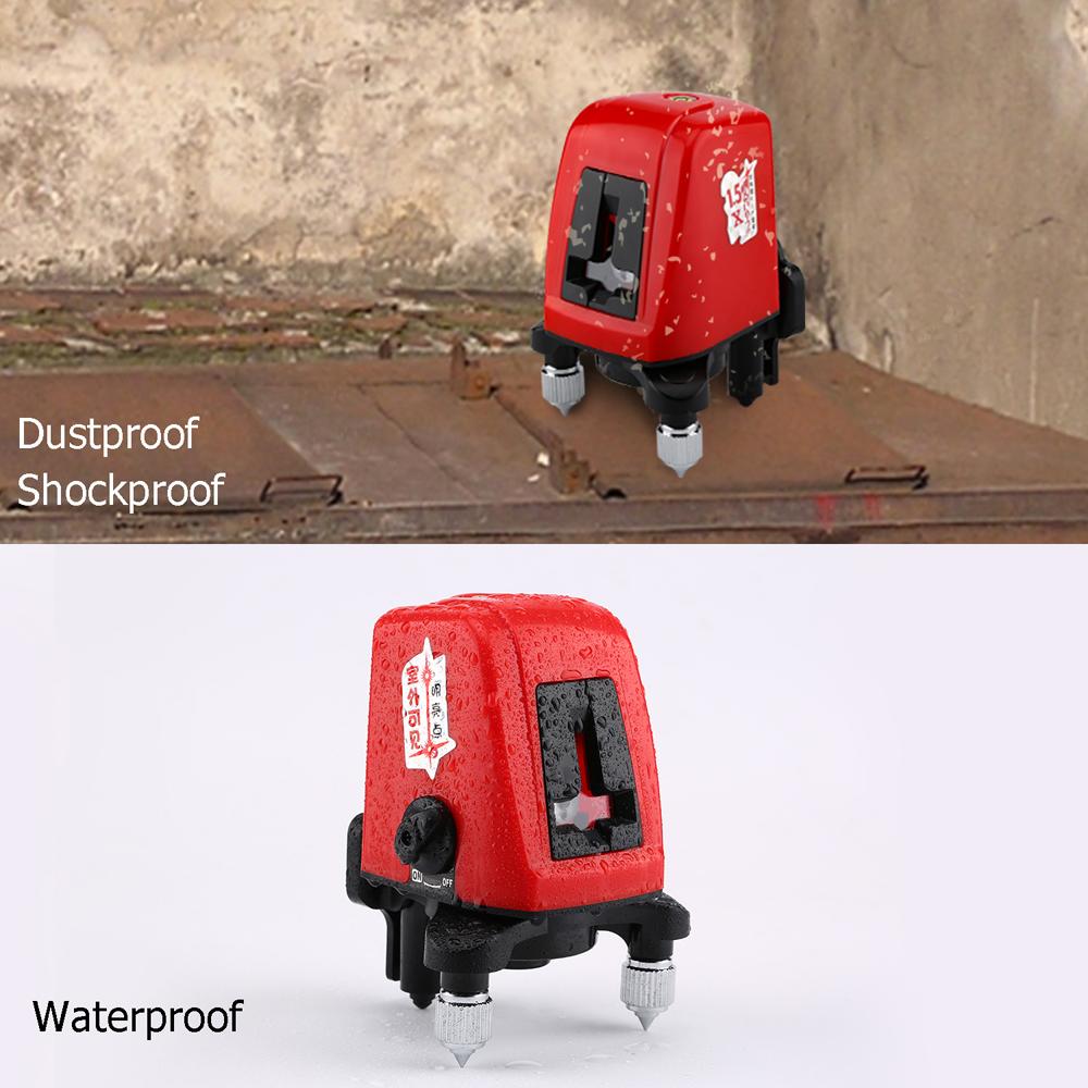 FC435 Mini Portable 360 Degree Self-leveling Laser Line 2 Line 1 Dot Horizonatal Vertical Red Line Laser Level