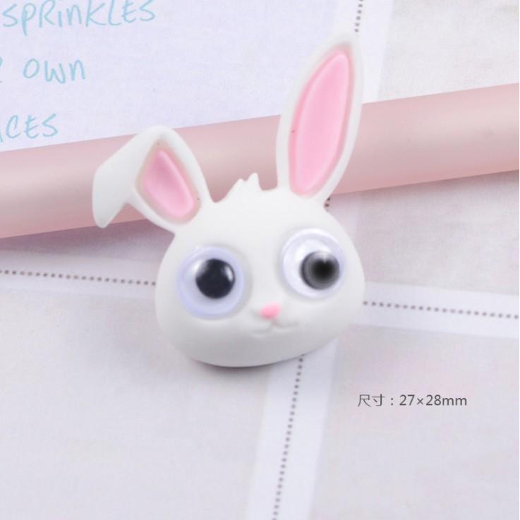 *HN* Charm mặt thú mắt lúc lắc cho các bạn trang trí vỏ ốp điện thoại, dán Jibbitz, DIY