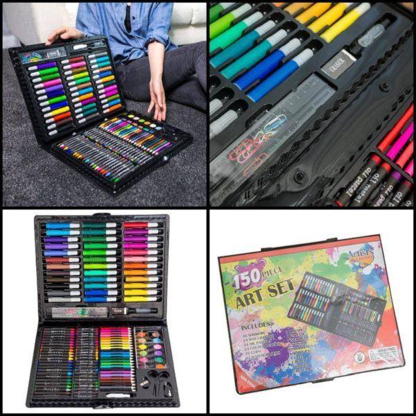Hộp bút màu 150 chi tiết cho bé yêu tập tô ,thỏa sức sáng tạo bộ màu siêu đẹp tặng quà - hàng loại 1 HD365