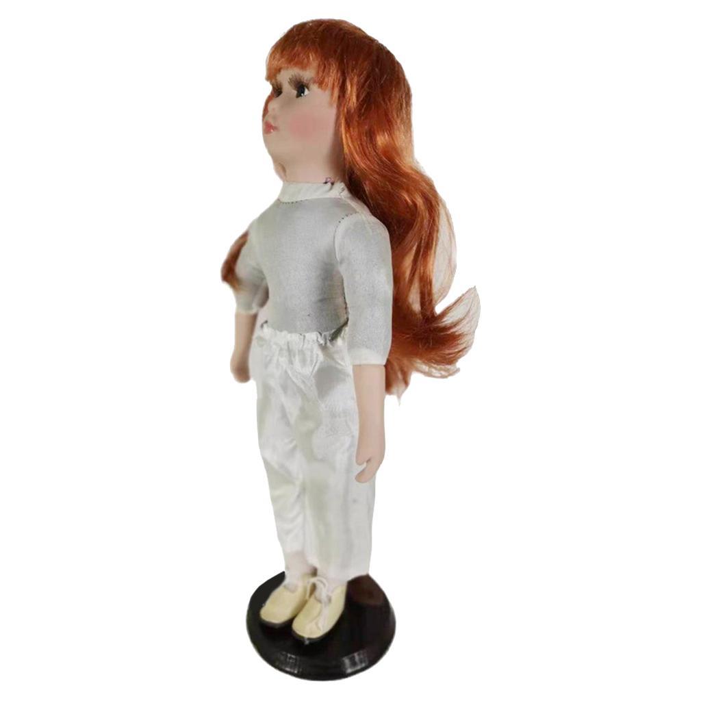 Vintage Style Elegant Porcelain Doll Figurines Home Desk Decoration 40cm