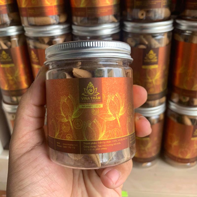 Nhang Nụ Trầm Hương Nguyên Chất Tài Lộc Nhị Phẩm – Hộp 50 Gram