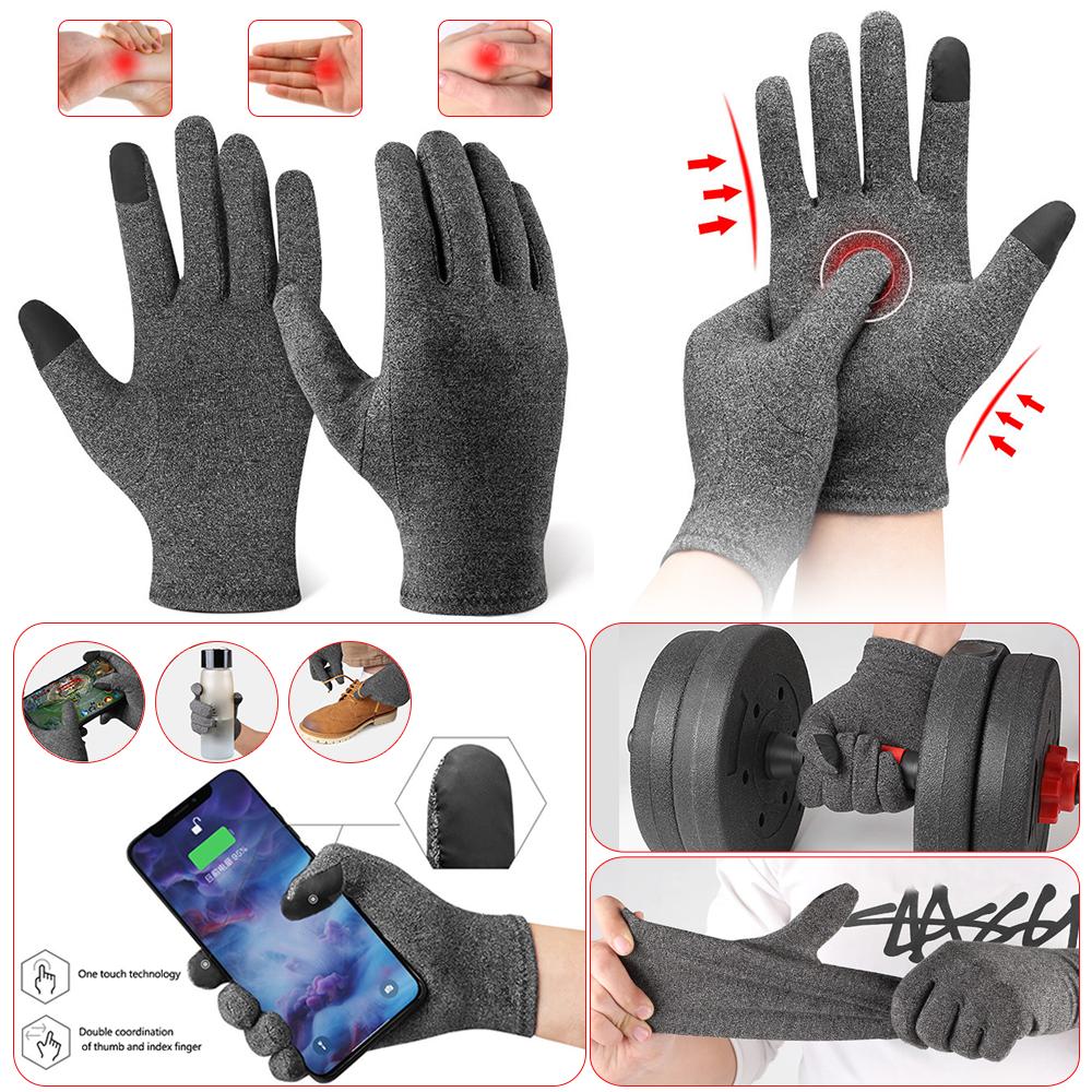 Găng tay xe đạp ấm áp mùa đông Găng tay màn hình cảm ứng Windproof Găng tay giảm đau tay thoải mái để đạp xe thể thao tập thể dục Color: Gray Size: L
