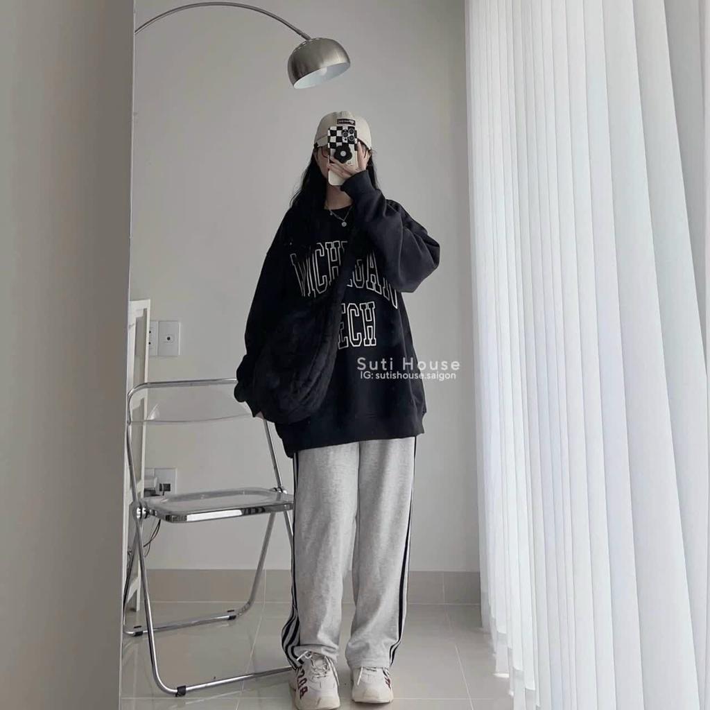 Áo Khoác Nỉ Hoodie - Sweater Nam Nữ Tay Dài Nỉ PE Form Rộng In Chữ TECH Unsiex Thời Trang